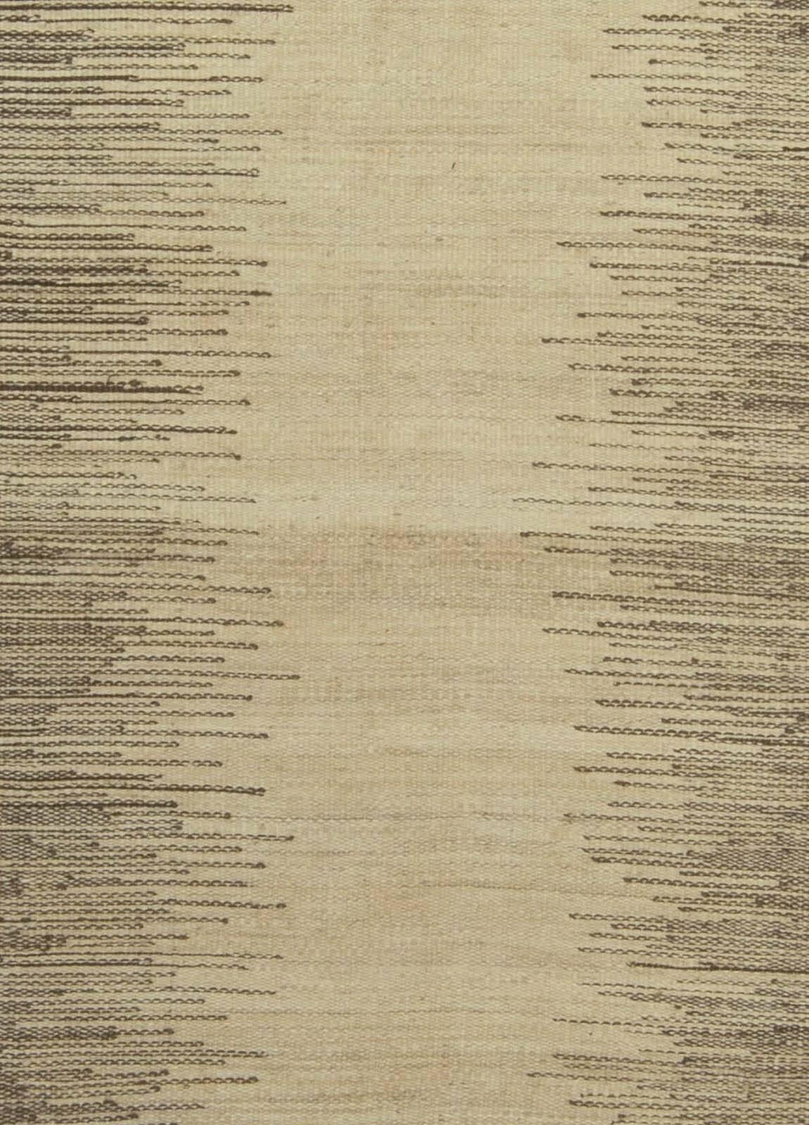 Zeitgenössischer Forel Wollteppich von Doris Leslie Blau, braun und beige, handgefertigt
Größe: 8'0