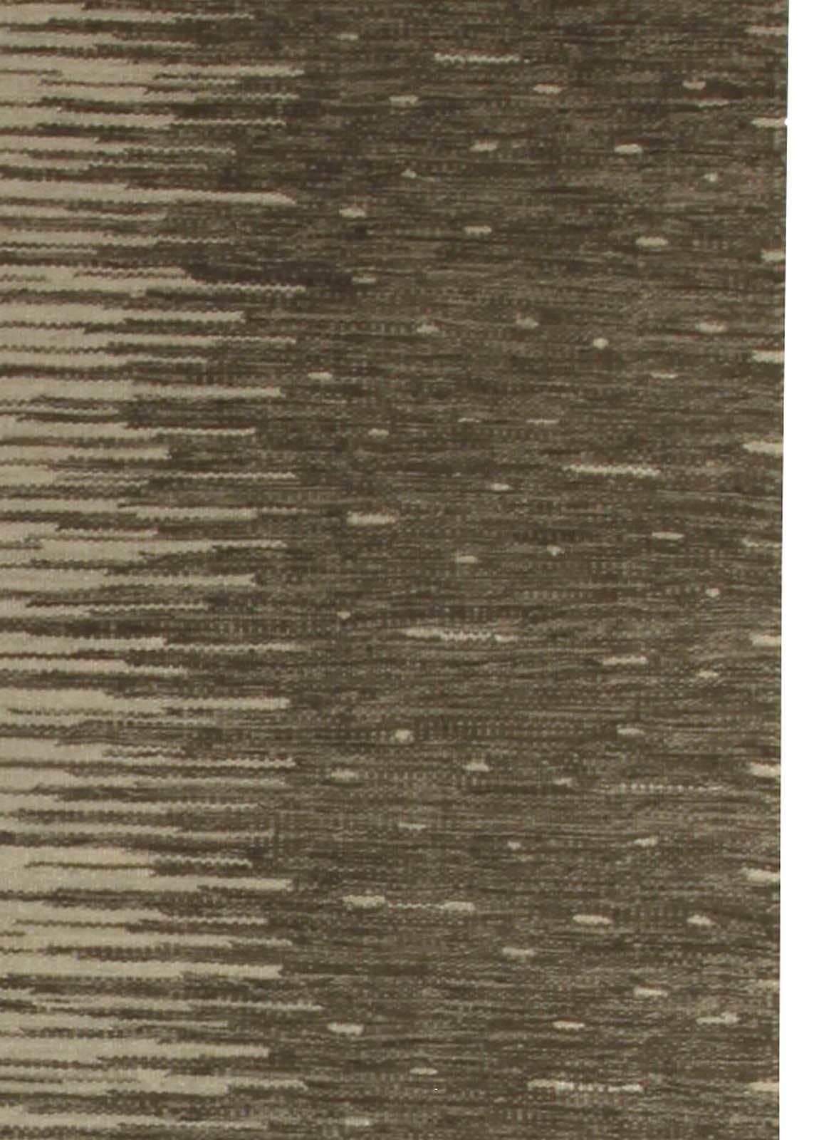 Hand-Woven Contemporary Forel Scandinavian Style Brown, Beige Wool Rug by Doris Leslie Blau For Sale