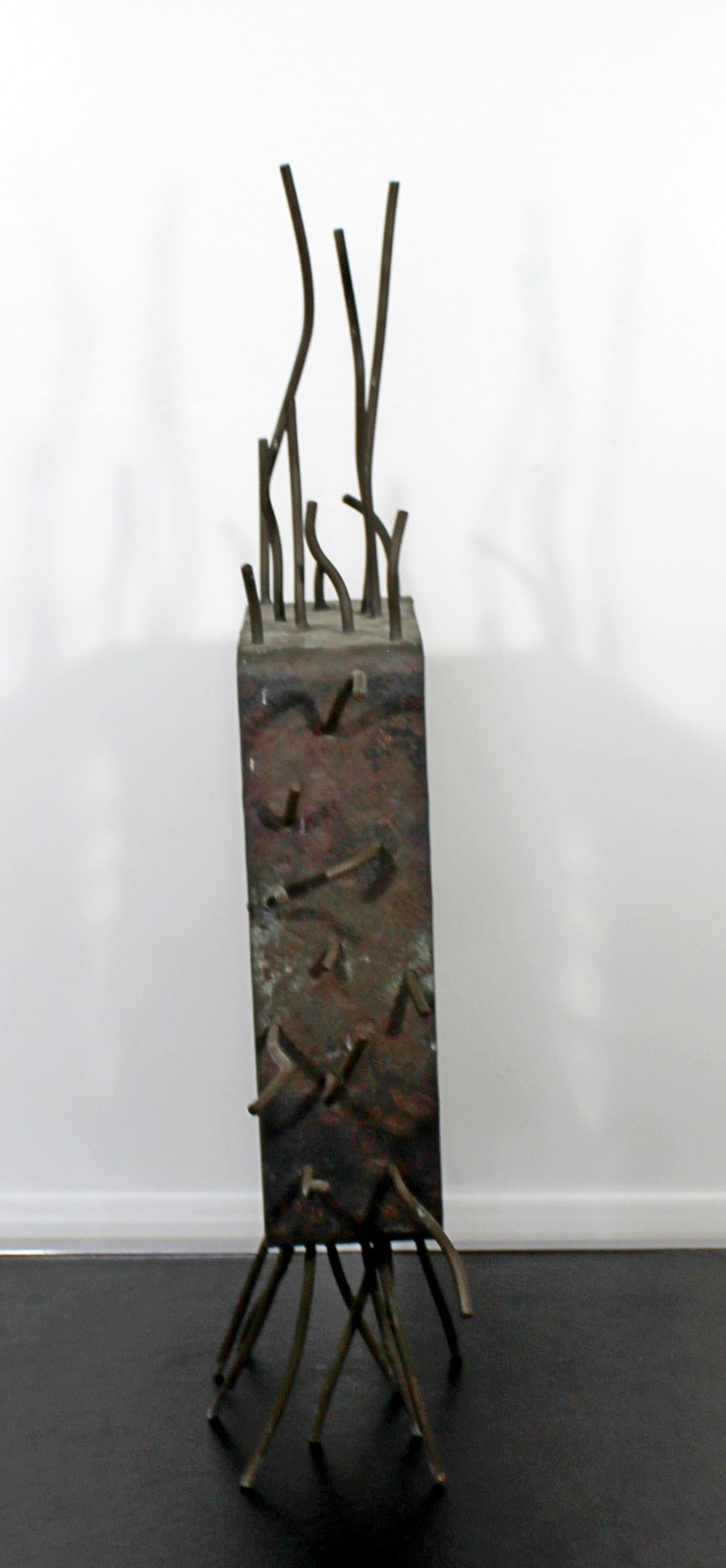Contemporary Forged Copper Abstract Table Sculpture Signed Robert Hansen 2004 In Good Condition In Keego Harbor, MI
