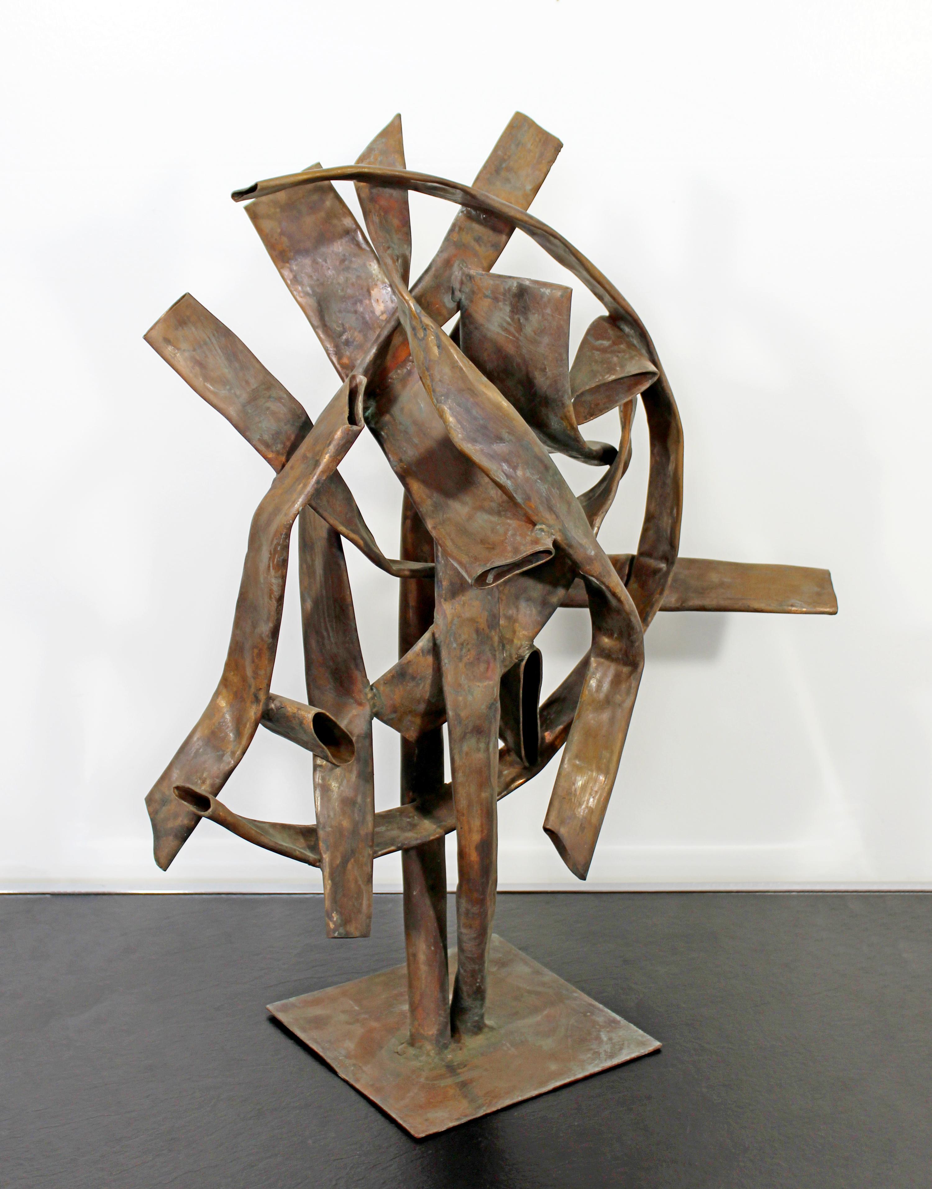 Contemporary Forged Copper Abstract Table Sculpture Signed Robert Hansen, 2016 1