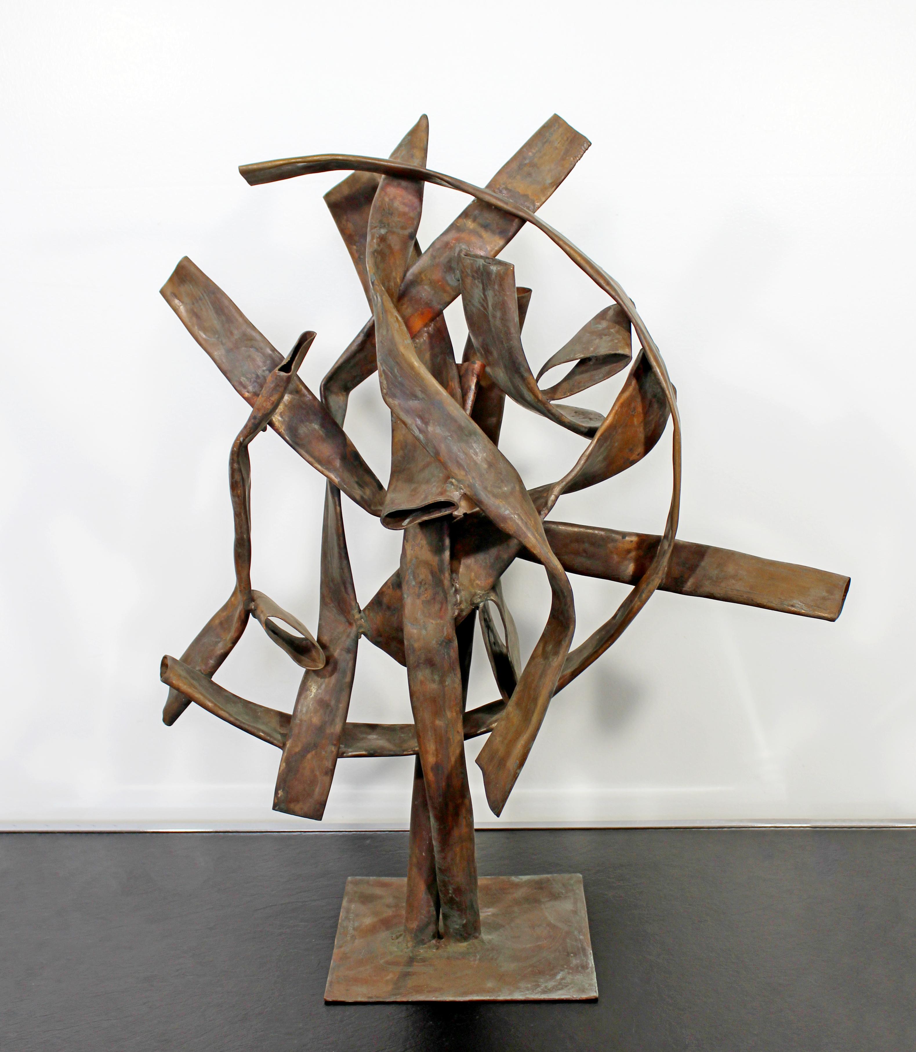 Contemporary Forged Copper Abstract Table Sculpture Signed Robert Hansen, 2016 2