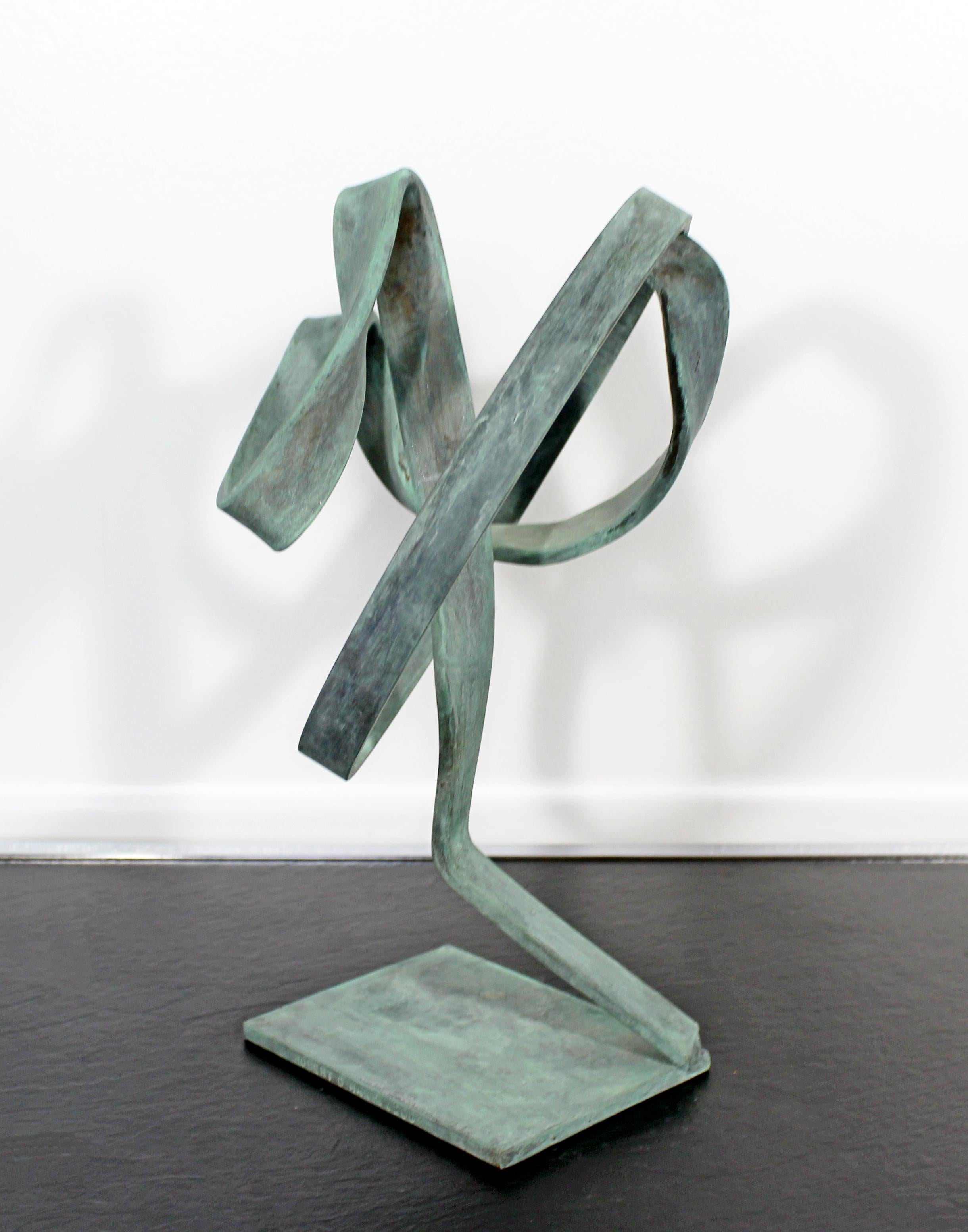 Contemporary Forged Painted Copper Abstract Table Sculpture By Robert Hansen 1