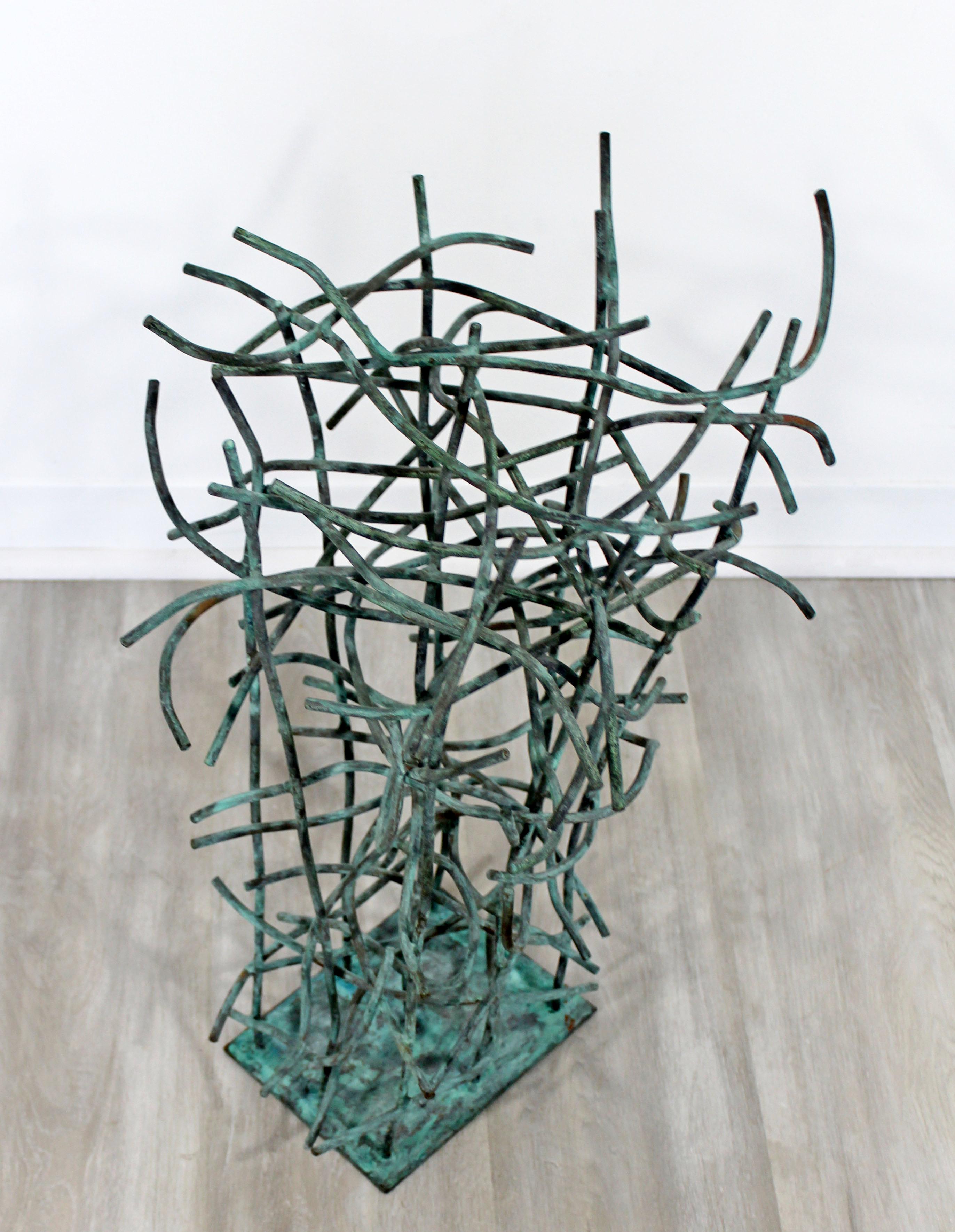 Contemporary Forged Painted Copper Metal Abstract Table Sculpture Robert Hansen 1