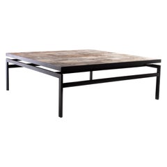 Contemporary Form Coffee Table, End Grain French Oak Top