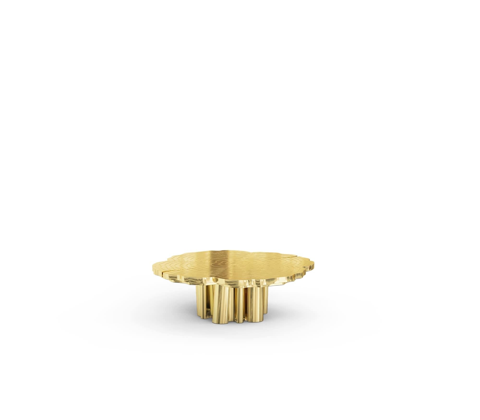 Contemporary Fortuna Center Table in Brass by Boca do Lobo In New Condition For Sale In New York, NY