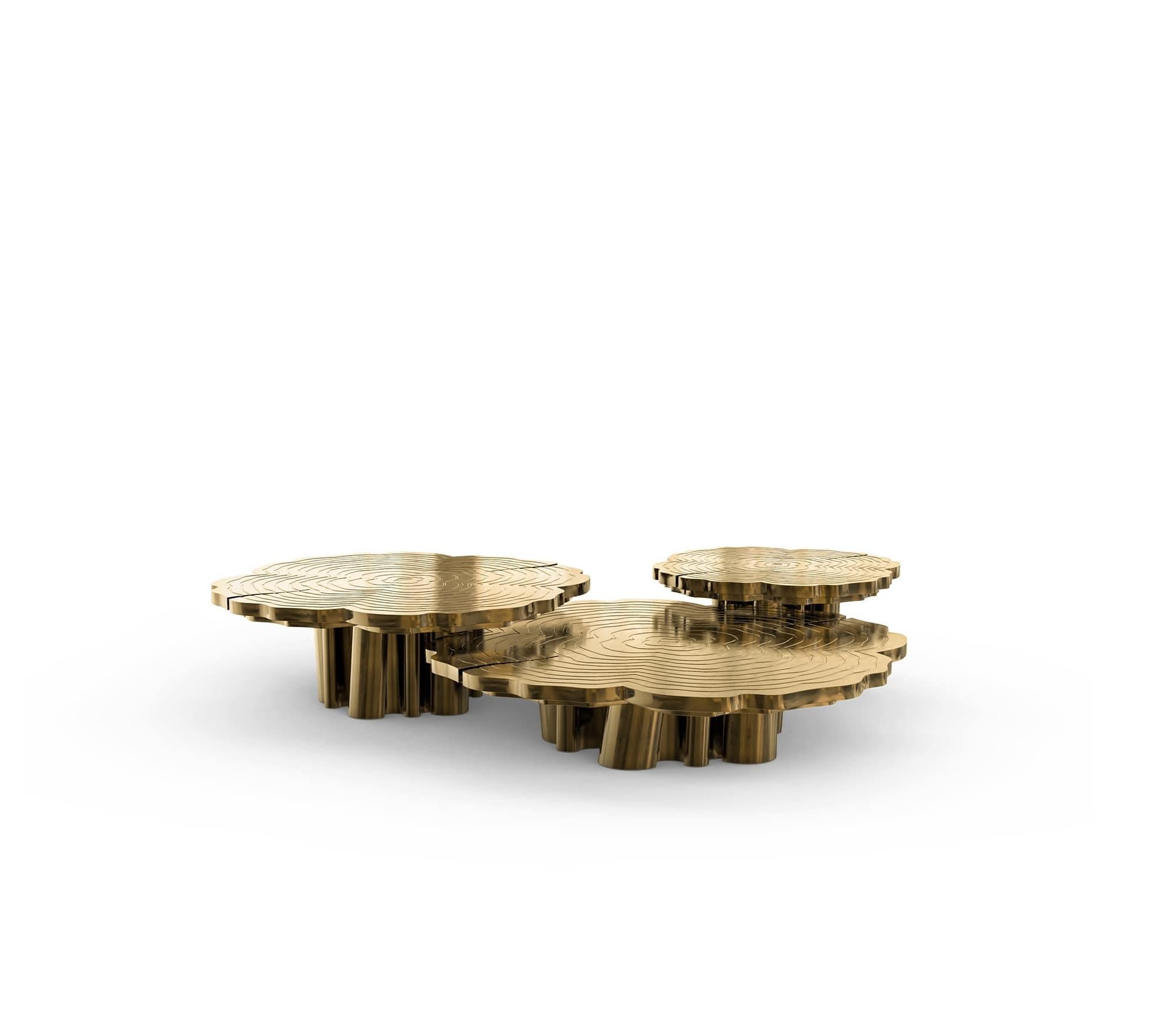 Contemporary Fortuna Center Table in Brass by Boca do Lobo For Sale 1