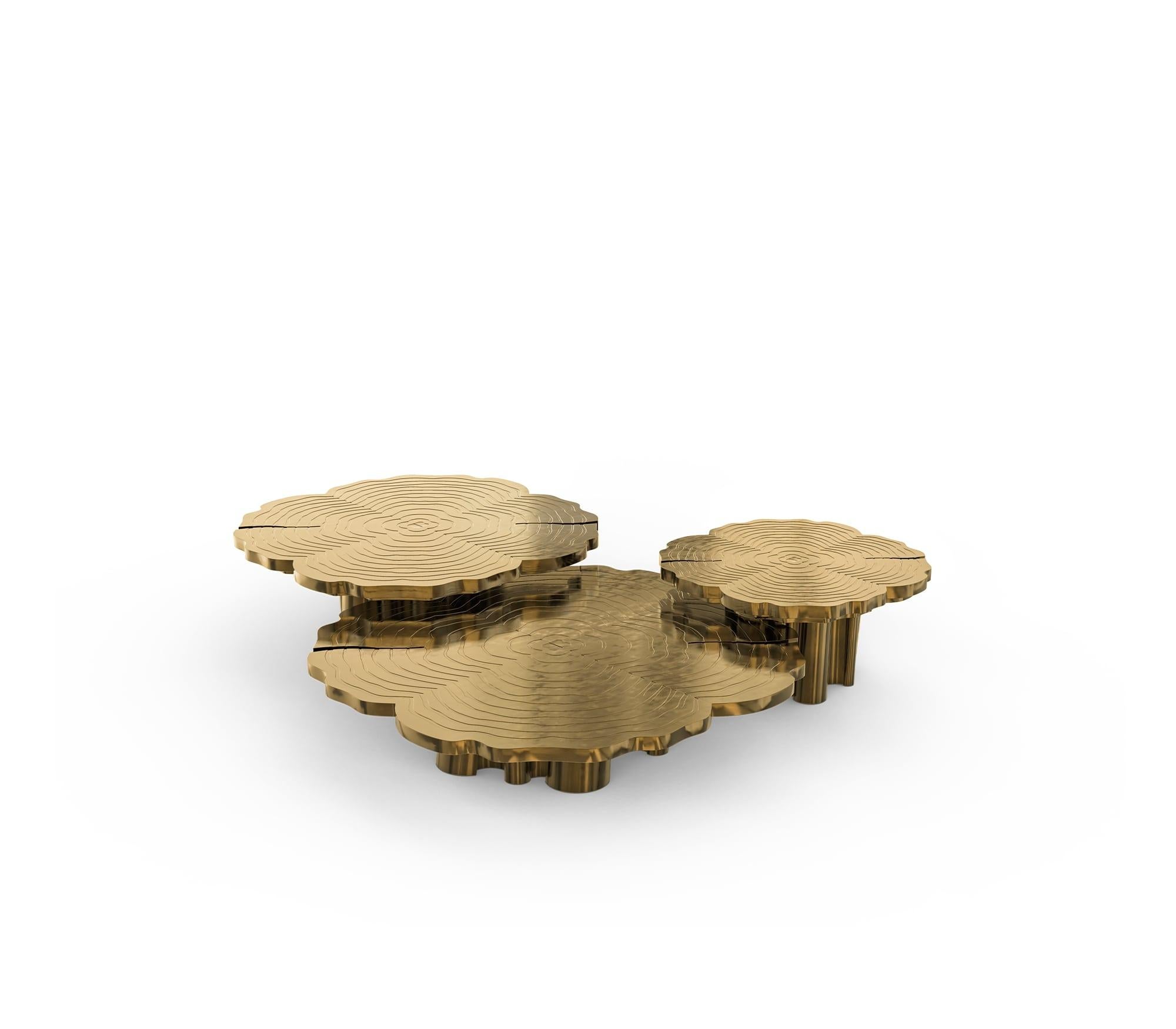 Contemporary Fortuna Center Table in Brass by Boca do Lobo For Sale 2