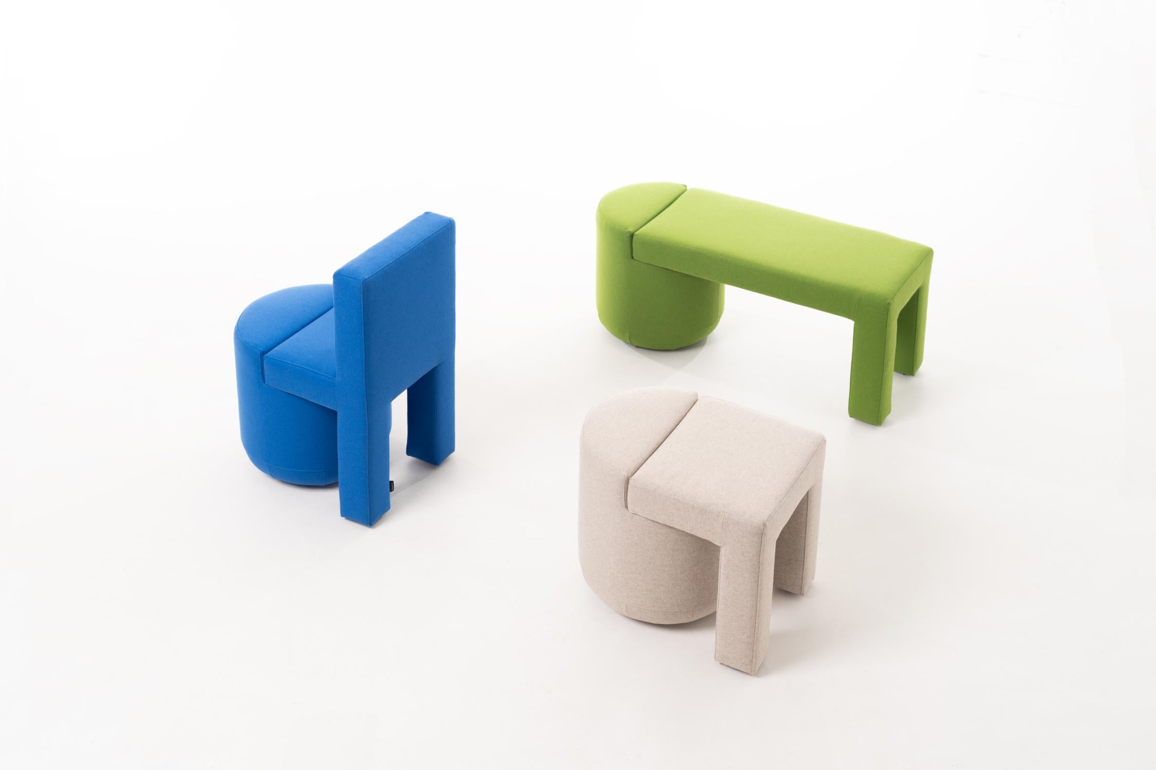Ukrainian Contemporary Fossil collection 'Bench' by Oitoproducts, Blue For Sale