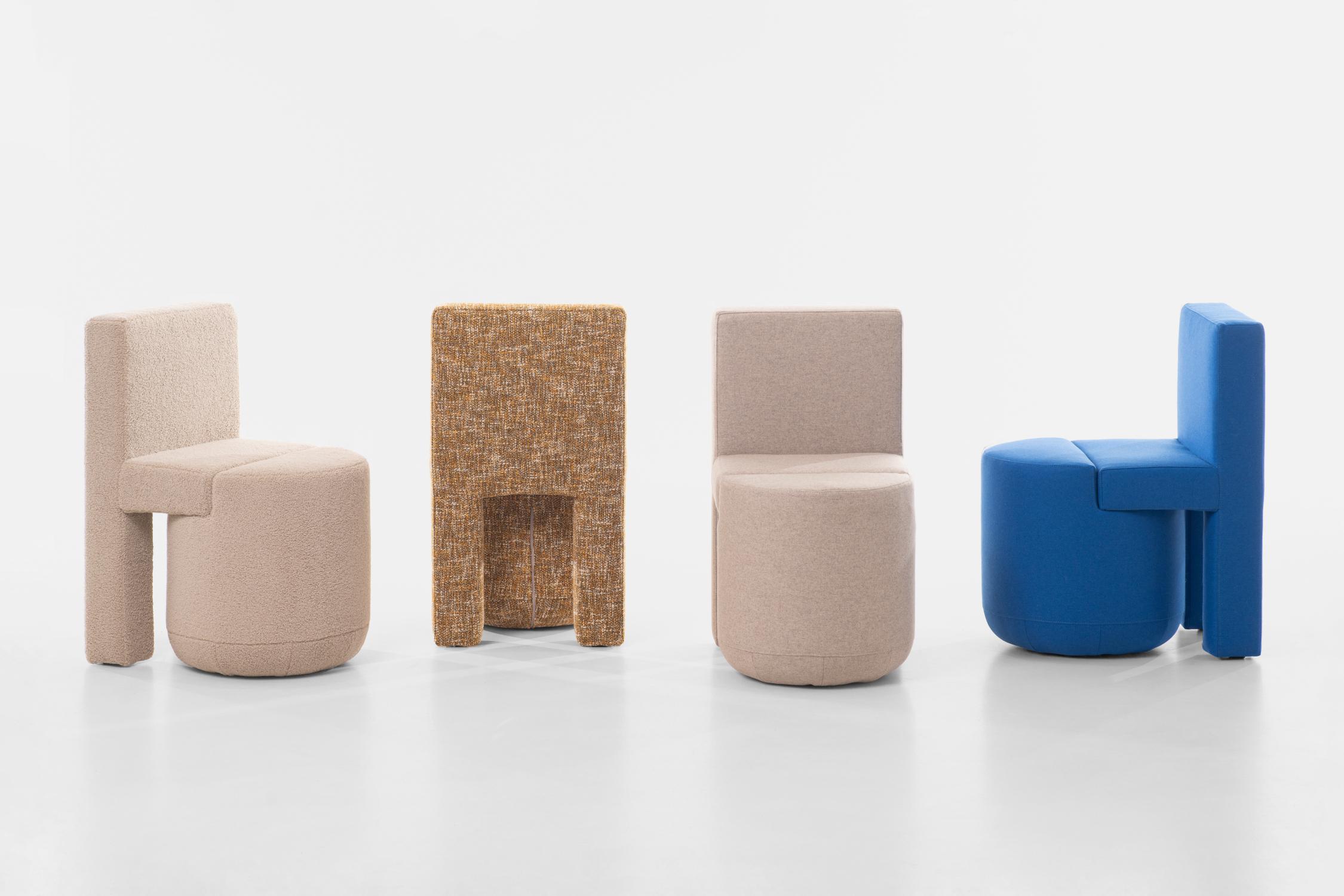Contemporary Fossil Kollektion 'Stuhl' von Oitoproducts, Blau im Angebot 2