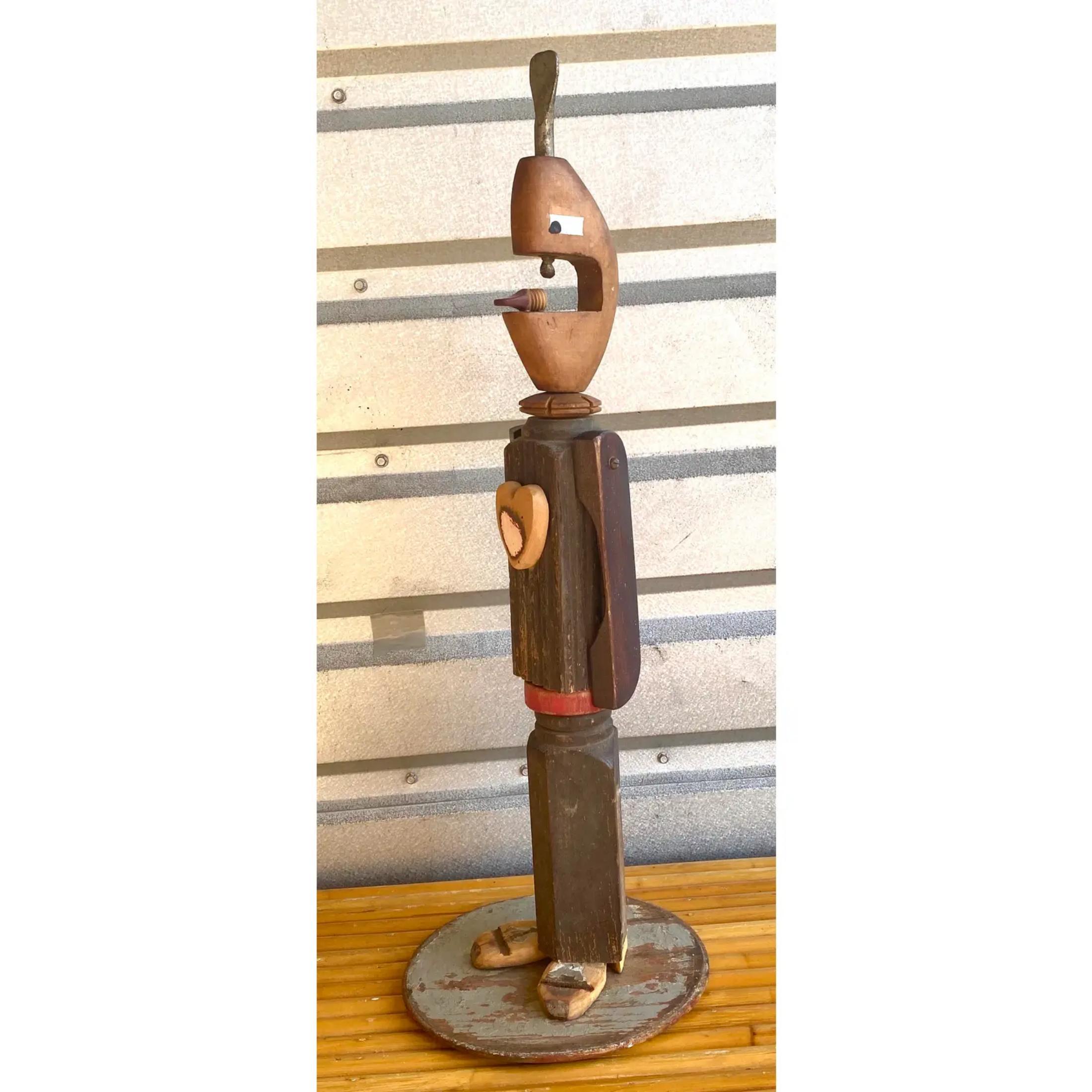 Contemporary Found Object Sculpture Signed Lisa Lulo In Good Condition For Sale In west palm beach, FL