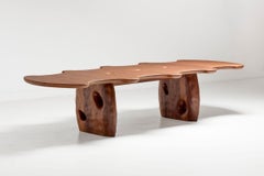 Contemporary Fracé wood carved table by Benoit Viaene