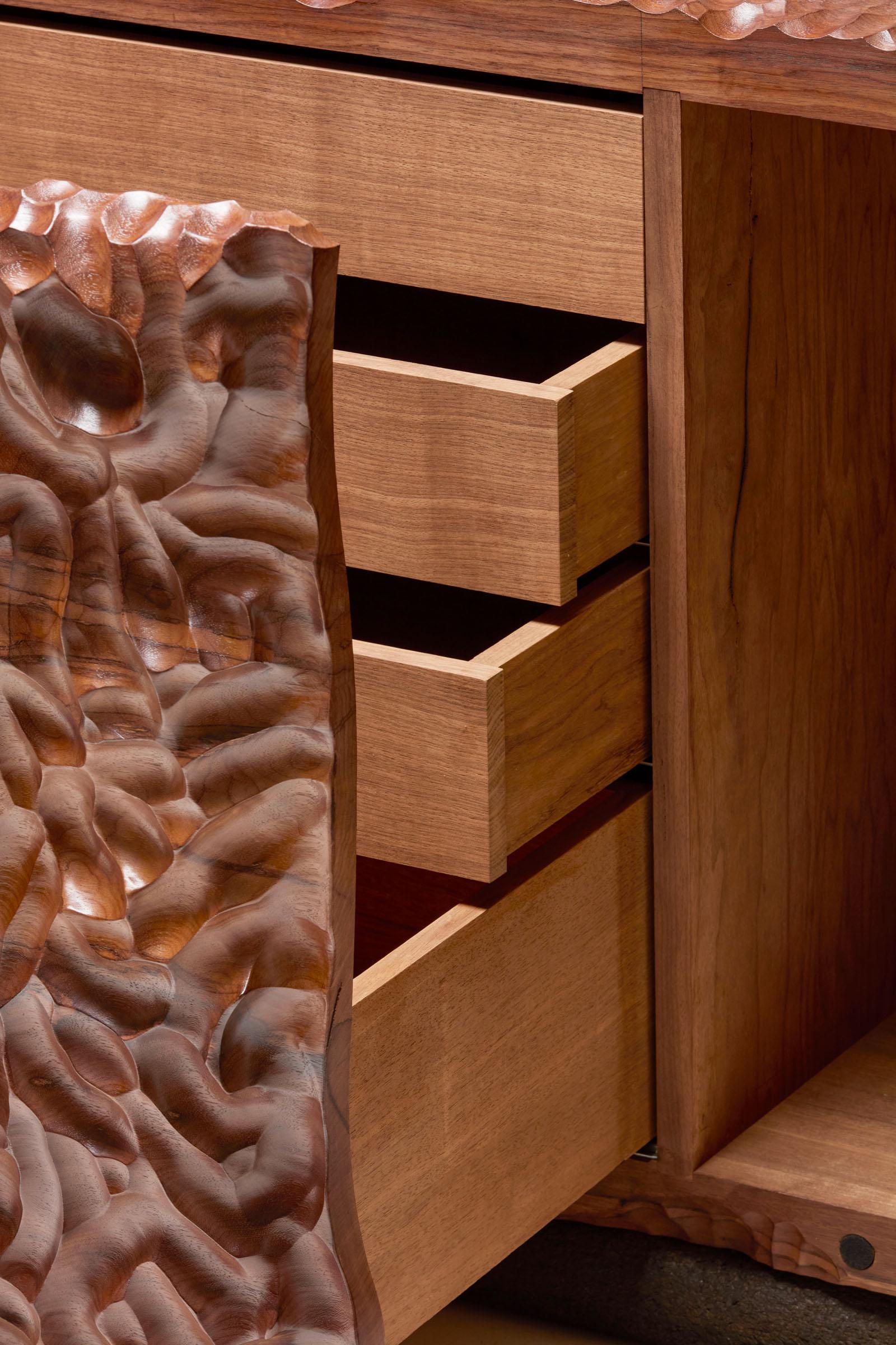 Zeitgenössischer Schrank aus Fracé-Holz Formed in Touch von Benoit Viaene (21. Jahrhundert und zeitgenössisch) im Angebot