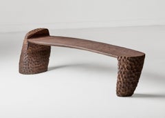 Contemporary Fracé wood Sit pause feel bench by Benoit Viaene