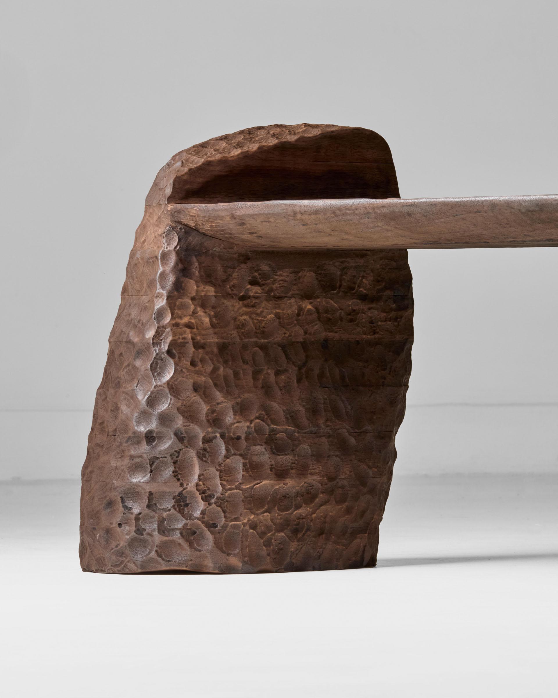 Sculpté à la main Banc contemporain en bois Fracé Sit pause feel de Benoit Viaene en vente