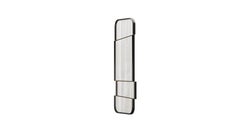Contemporary Fracta Mirror, Black Lacquered with Metal Details