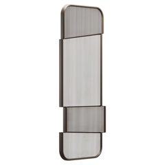 Contemporary Fracta Mirror, Lacquered with Metal Details