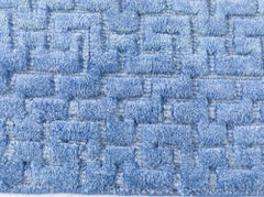 Contemporary Fragment Blue Silk Rug by Doris Leslie Blau