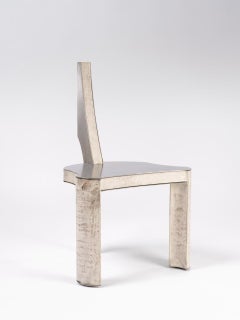 Contemporary Fragment Chair II with patinated bone whit leather by Jumandie Seys