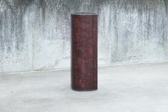 The Pedestal Contemporary Large Cuir patiné bourgogne