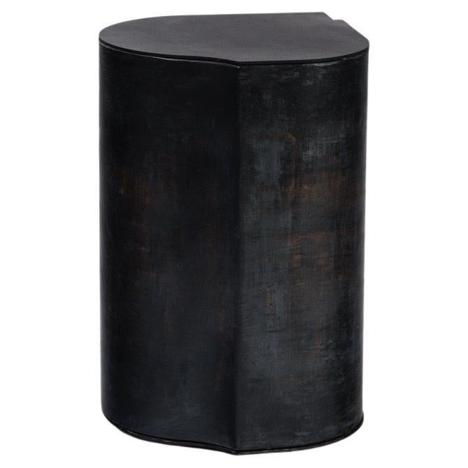 Table d'appoint Contemporary Fragment Small Cuir patiné noir