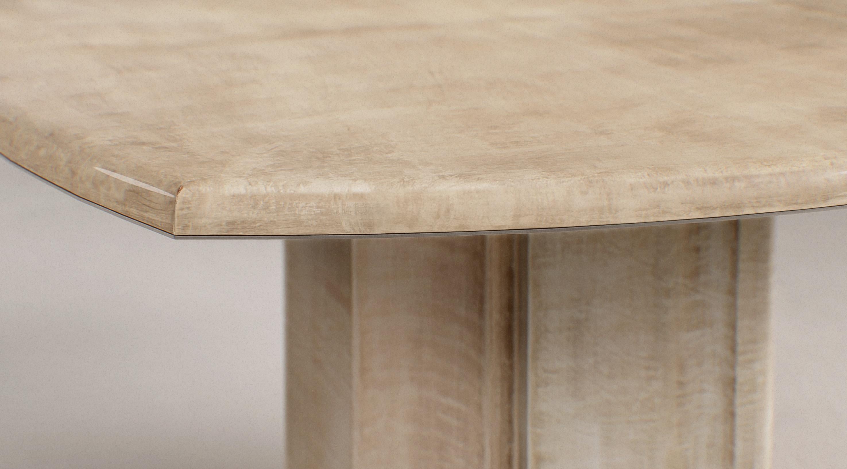 Table contemporaine Fragment en cuir patiné par Jumandie Seys en vente 4