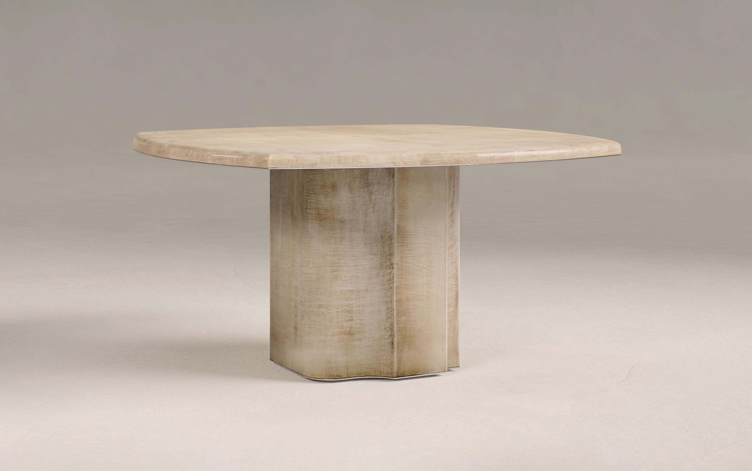 Table contemporaine Fragment en cuir patiné par Jumandie Seys en vente 1