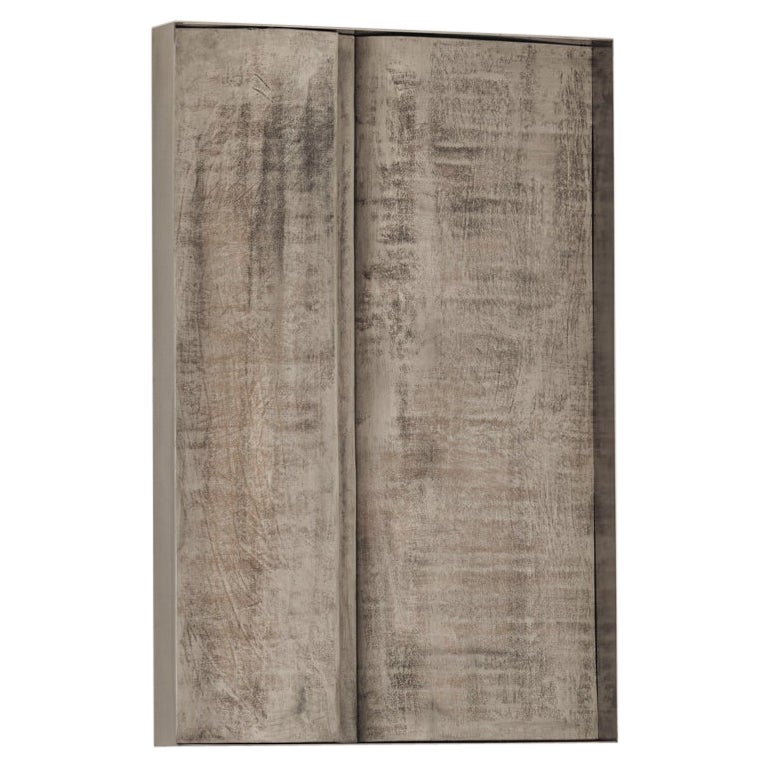 Contemporary Fragment Wallpiece L mit patiniertem Leder