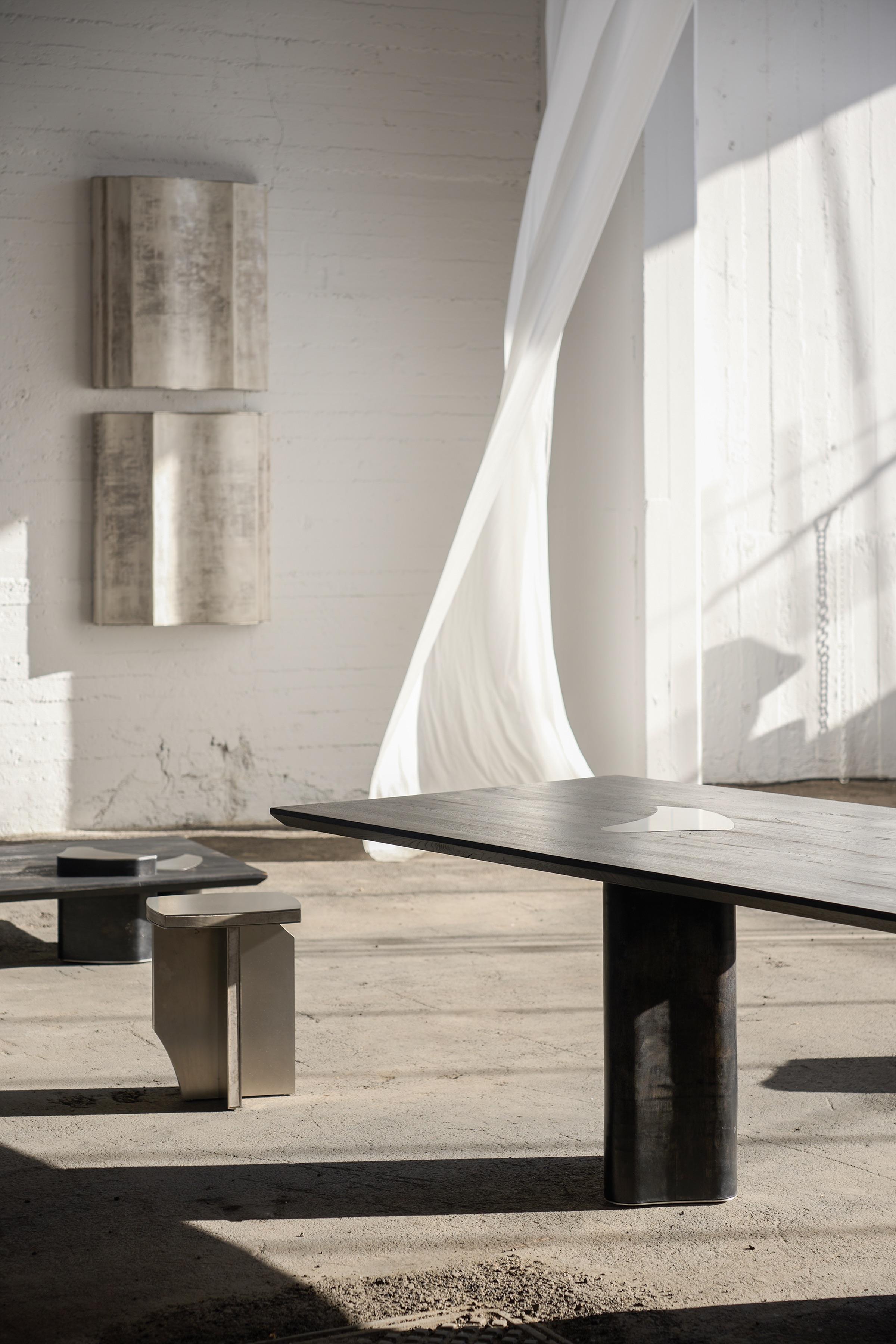 Hand-Crafted Contemporary Fragment Wallpieces with patinated leather by Jumandie Seys For Sale