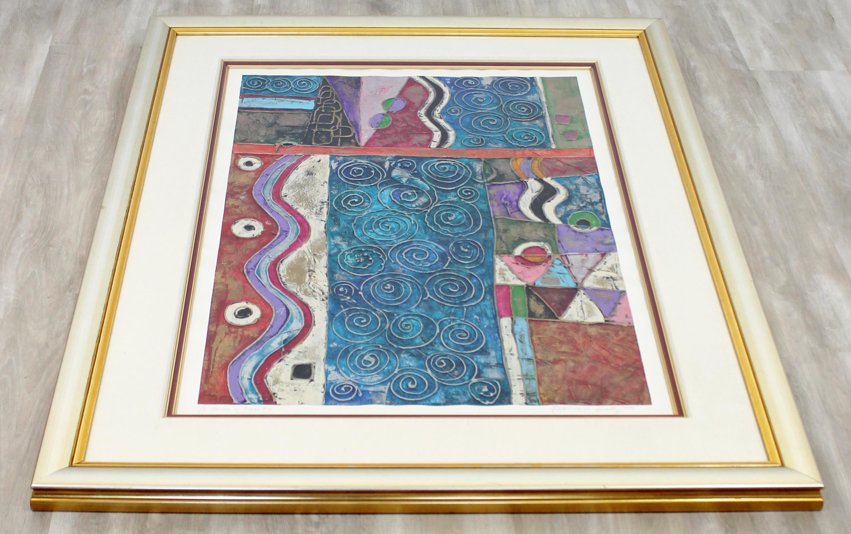 For your consideration is a magnificent, framed mixed-media painting, signed Patricia Beatty and dated 1994. In excellent condition. The dimensions of the frame are 39