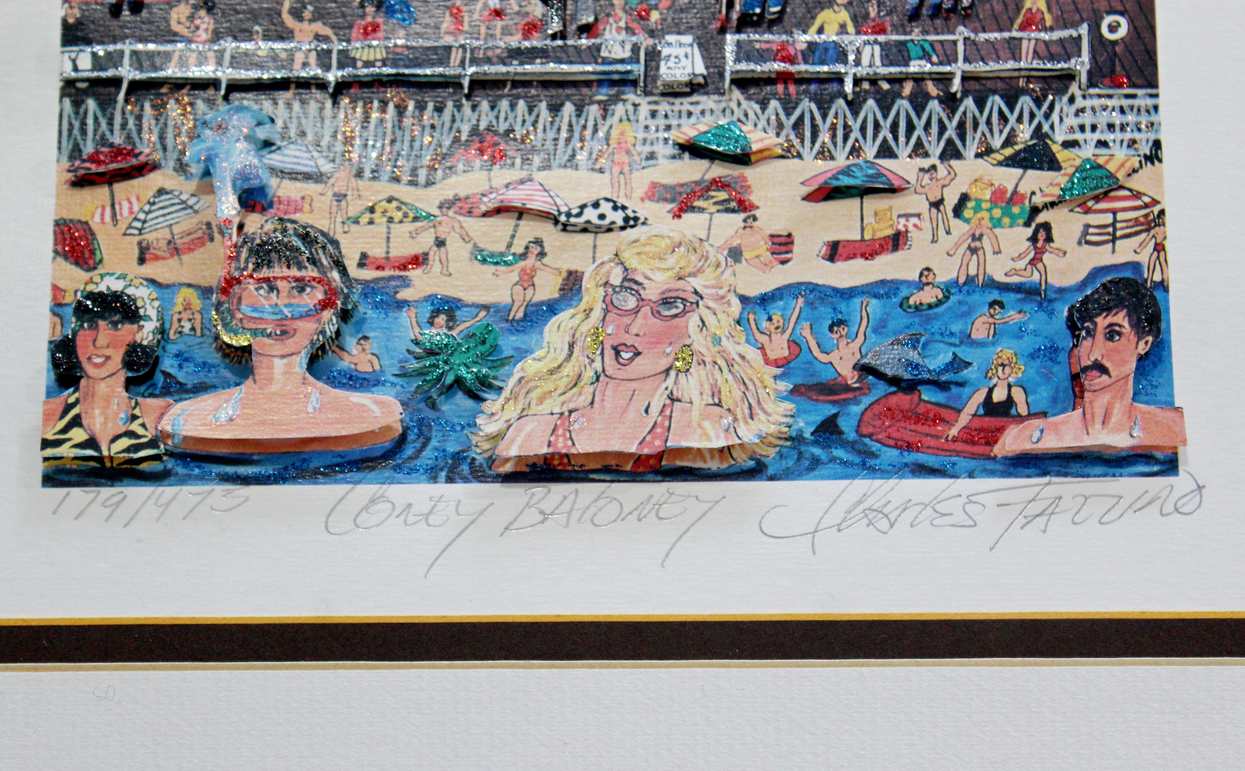 Contemporary Framed Coney Baloney 3D Serigraph Signed Charles Fazzino 179/475 In Good Condition In Keego Harbor, MI