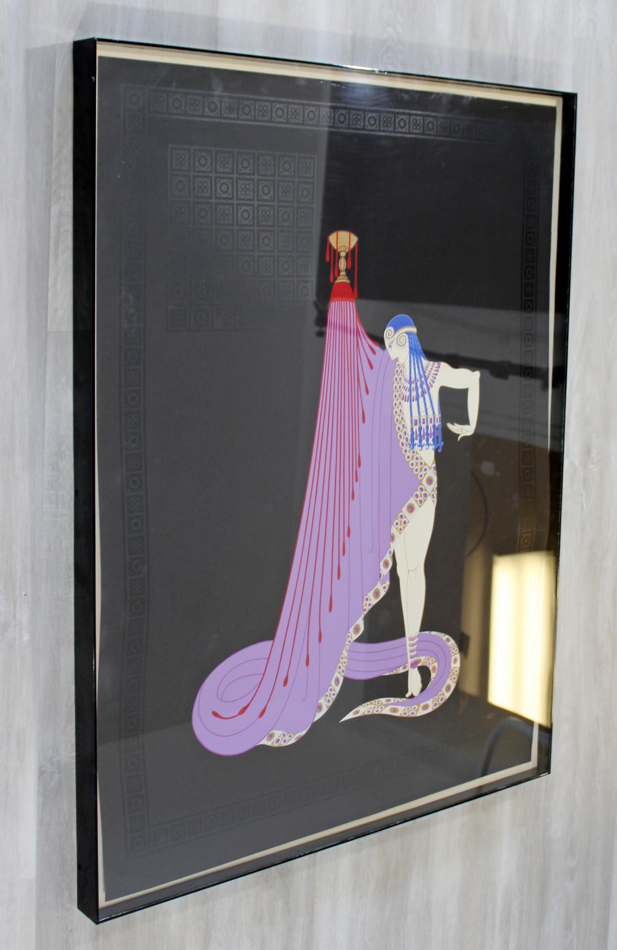 Paper Contemporary Framed Embossed Serigraph Slave of Salome Signed Erte 1979 208/300