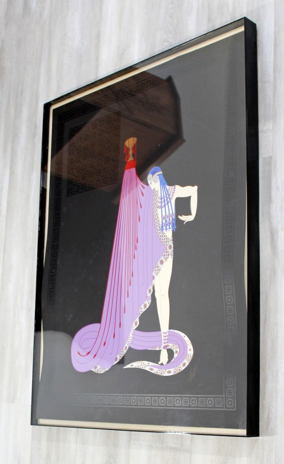 Contemporary Framed Embossed Serigraph Slave of Salome Signed Erte 1979 208/300 1