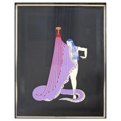 Contemporary Framed Embossed Serigraph Slave of Salome Signed Erte 1979 208/300