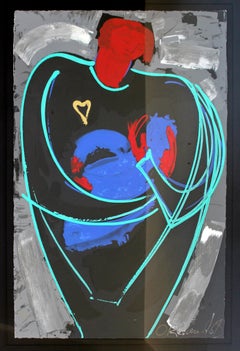 Zeitgenössische gerahmte, verschönerte Serigraphie, signiert Orlando Botero Verzierung 49/90