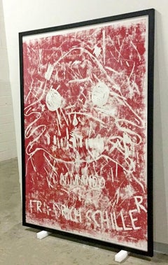 Zeitgenössischer gerahmter Linoleum-Druck, signiert, datiert und nummeriert Andre Butzer, 2000er Jahre