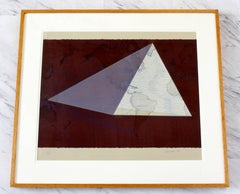 Contemporary Framed Lithograph Print Signed David Barr 5/50, 1980s Four Corners