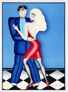 Contemporary Framed Lithograph The Dance Signed Robin Morris 1985 106/350