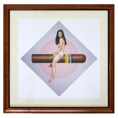 Zeitgenössische gerahmte Mel Ramos "Cohiba Zigarre" Offset-Lithographie Liv Tyler