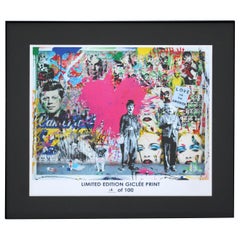 Contemporary Framed Mr. Brainwash Signed Love is the Answer Lithograph Offset