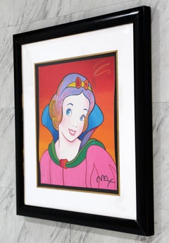 Contemporary Framed Print Snow White Signed Dated Numbered by Peter Max 1990s