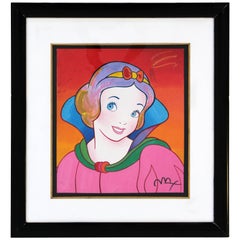 Contemporary Framed Print Snow White Signed Dated Numbered by Peter Max 1990s