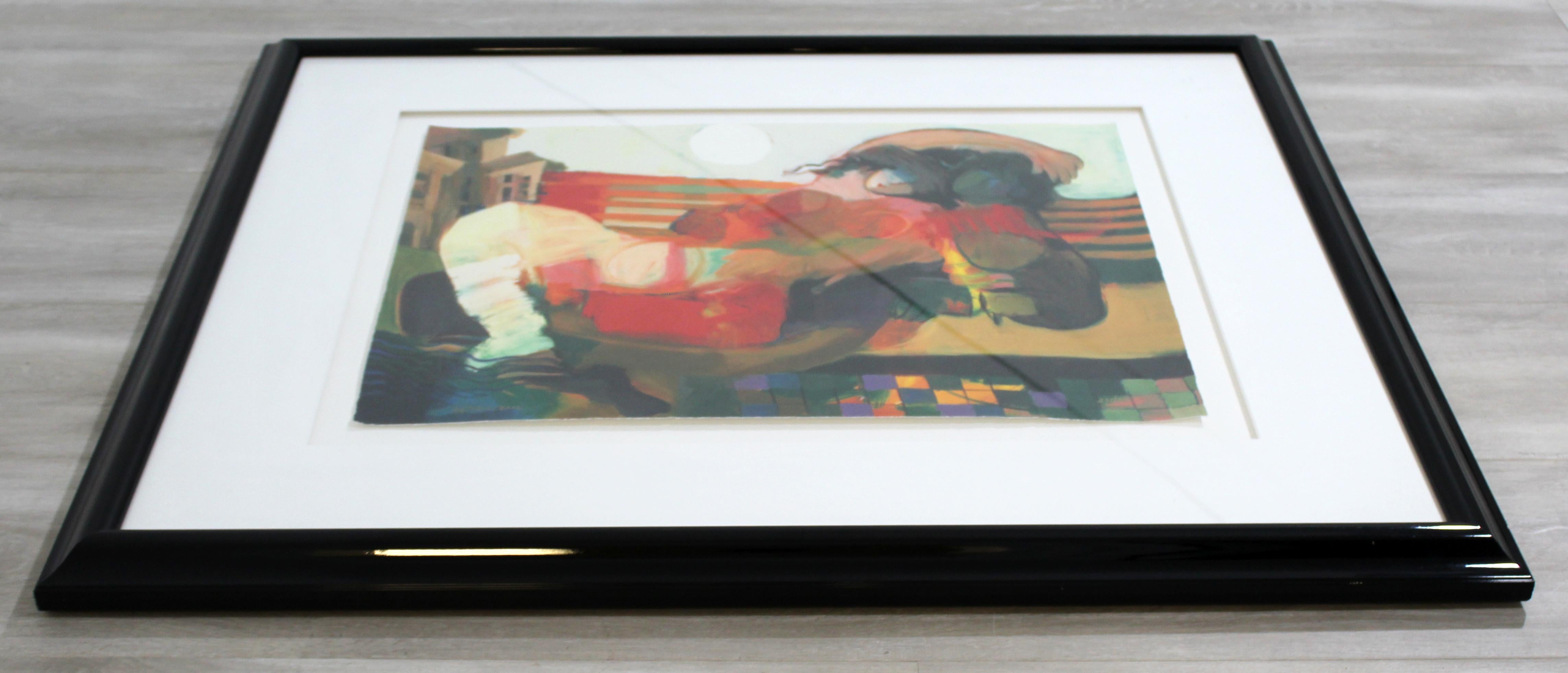 Contemporary Framed Serigraph Signed by Hessam Abrishami Spring Affair 231/395 In Good Condition For Sale In Keego Harbor, MI