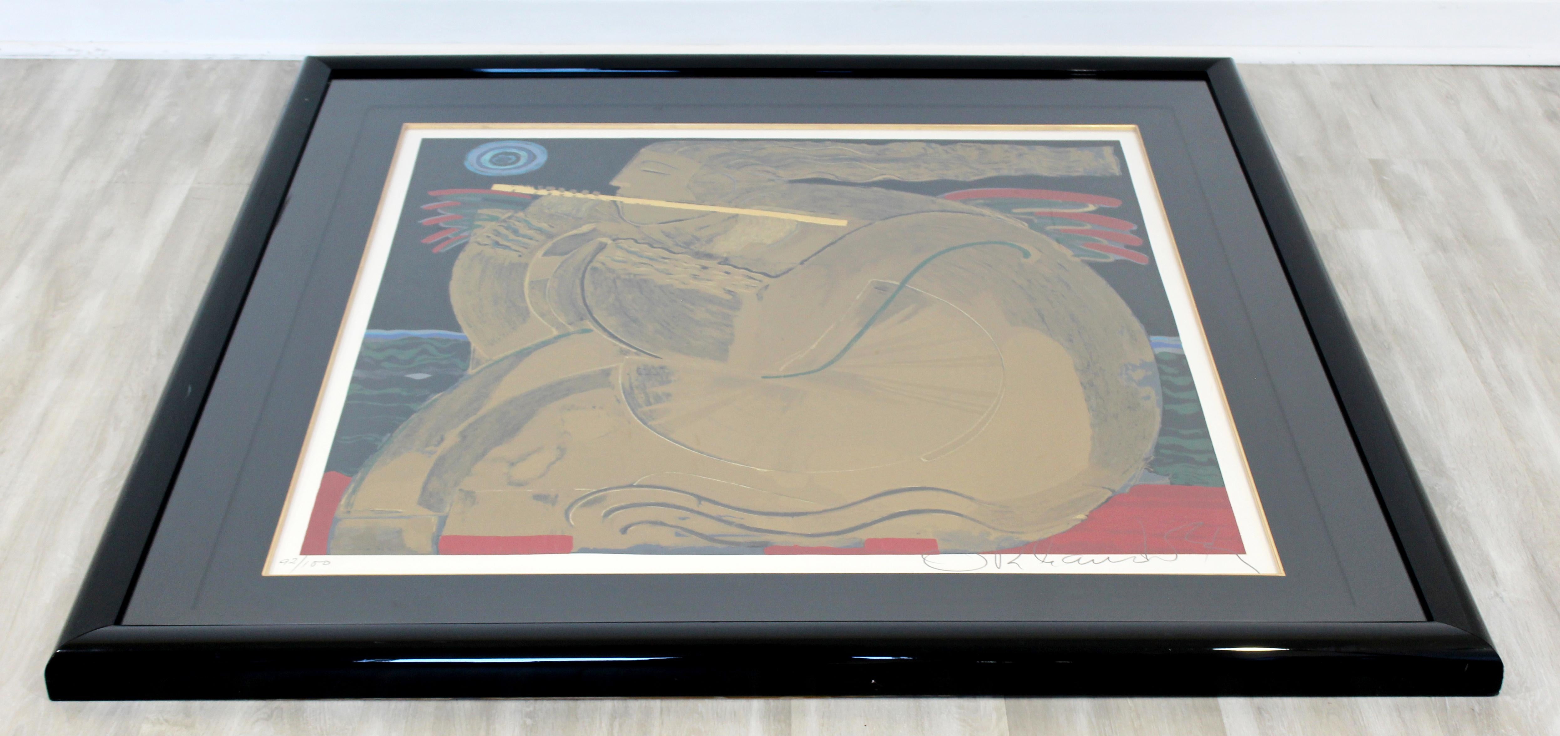 Contemporary Framed Serigraph Signed Orlando Botero with Hand Embossed Gold Leaf In Good Condition In Keego Harbor, MI