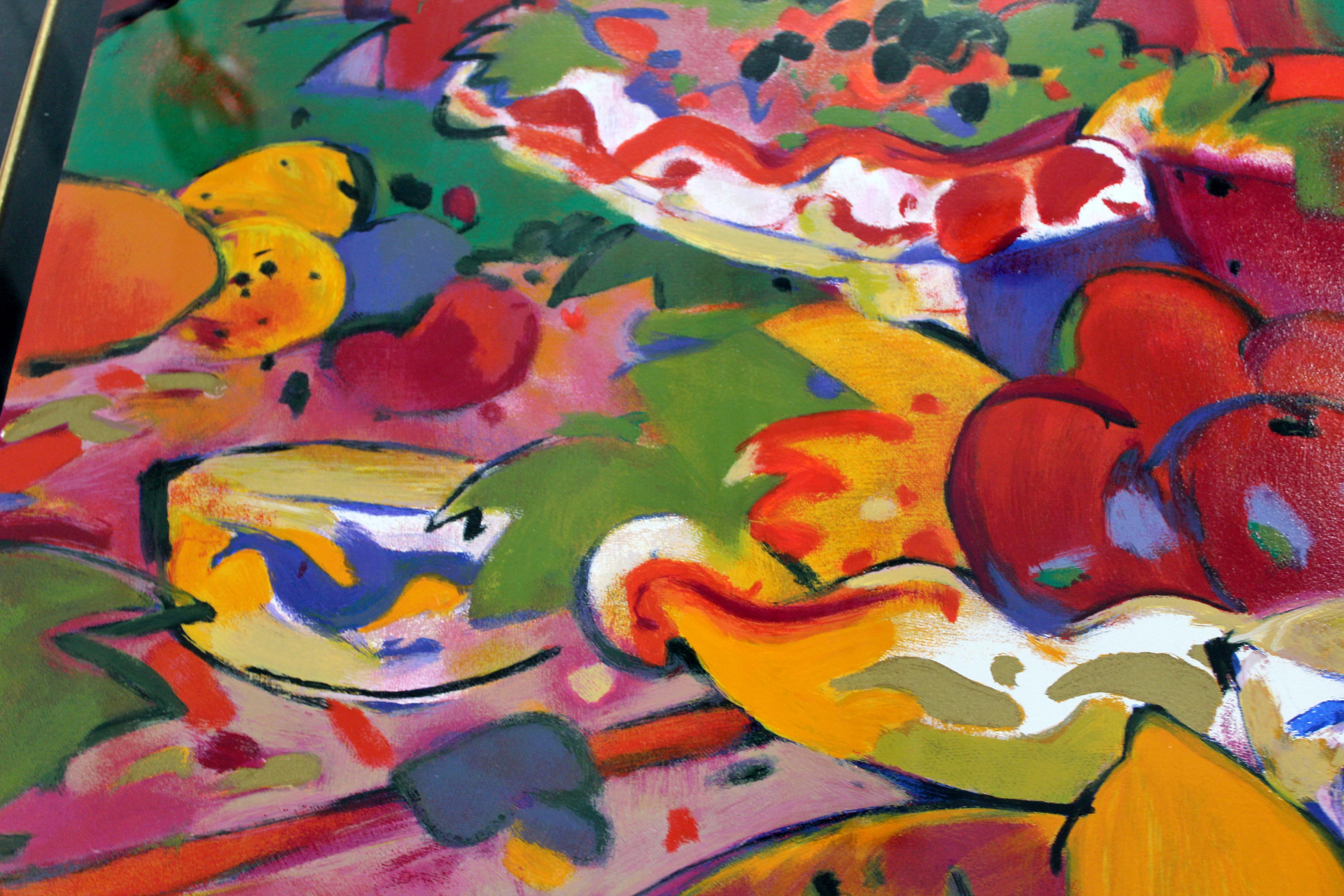 Contemporary Framed Still Life Serigraph Signed by Manel Anoro 74/75, 1990s In Good Condition In Keego Harbor, MI