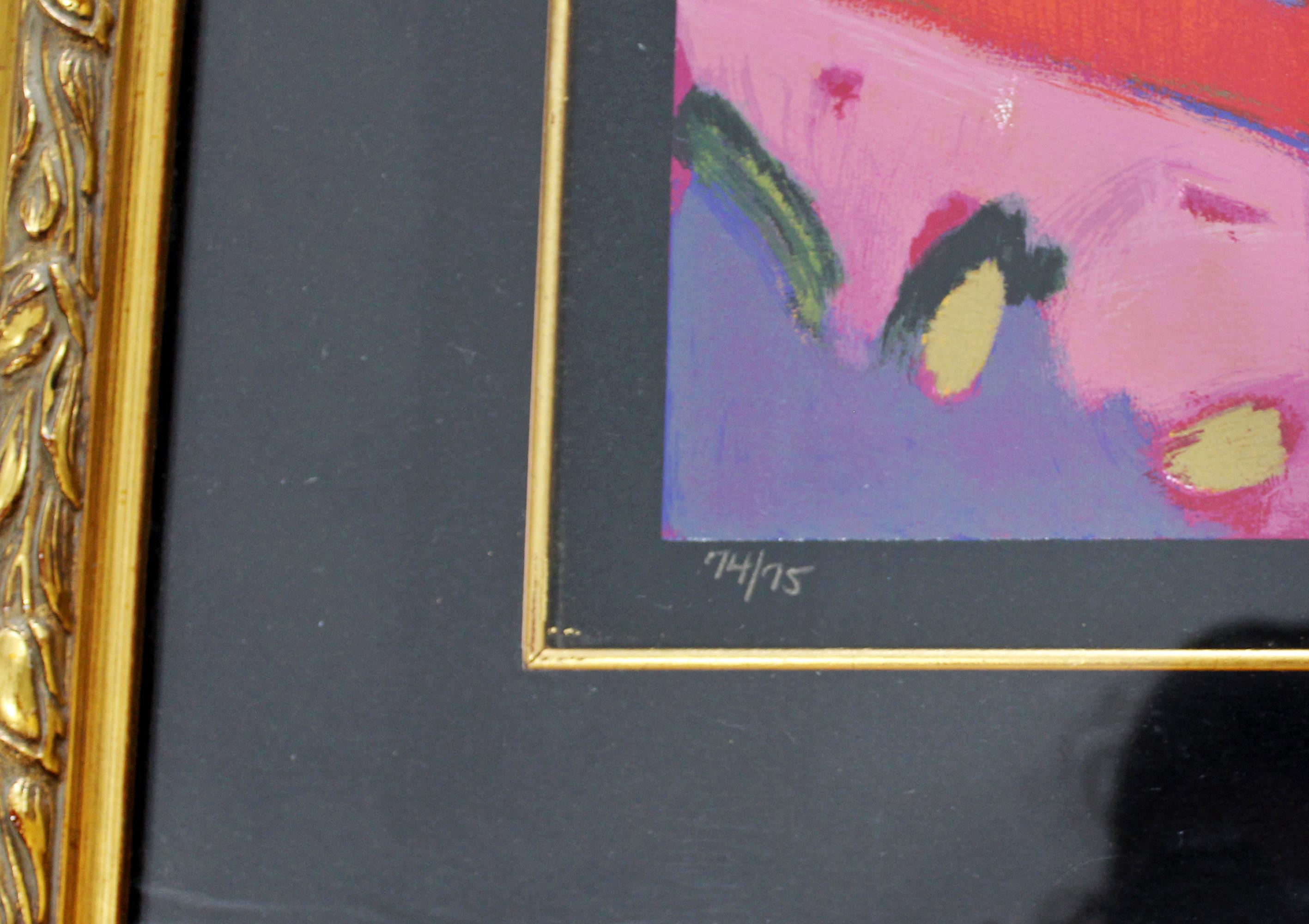 Late 20th Century Contemporary Framed Still Life Serigraph Signed by Manel Anoro 74/75, 1990s
