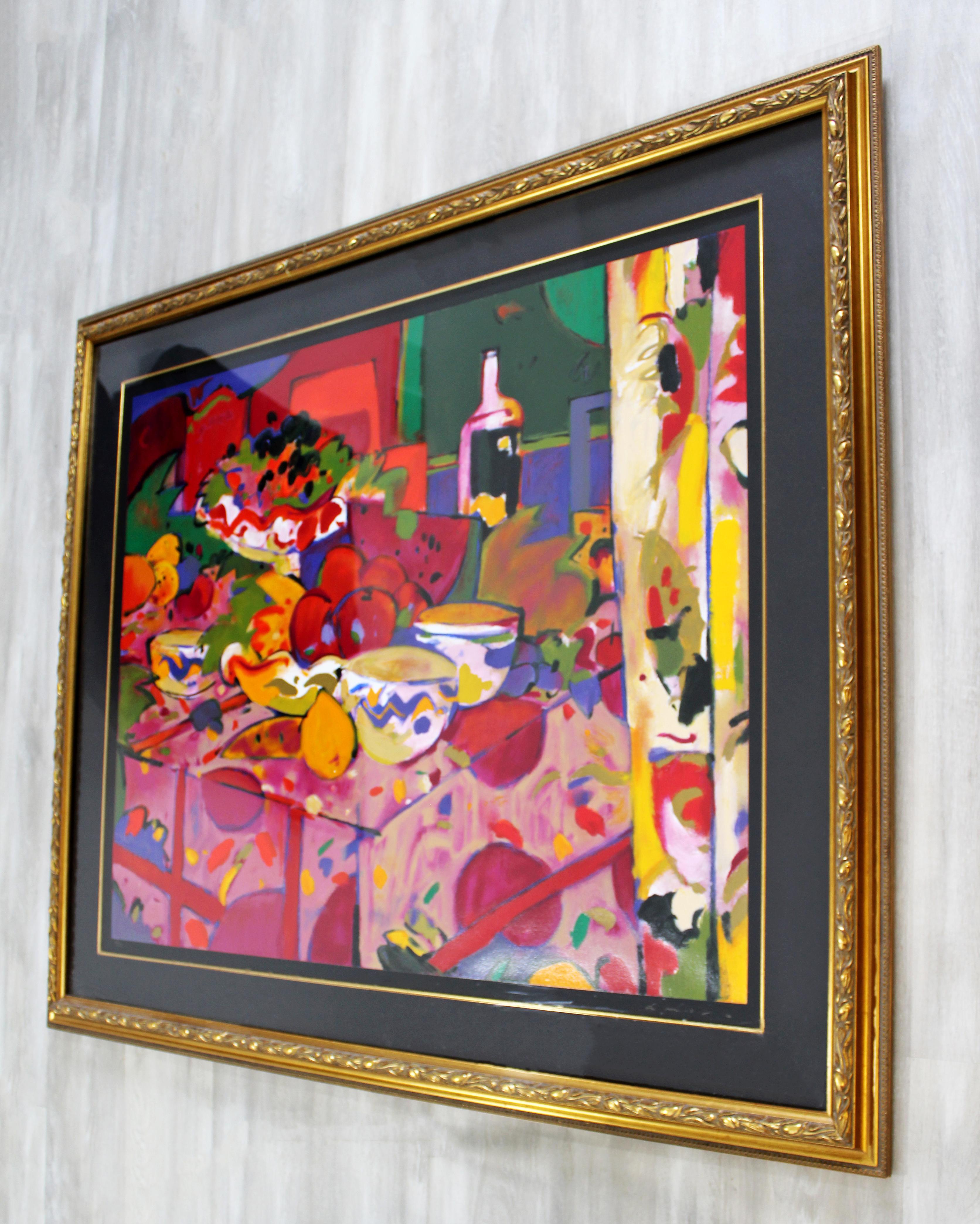 Paper Contemporary Framed Still Life Serigraph Signed by Manel Anoro 74/75, 1990s