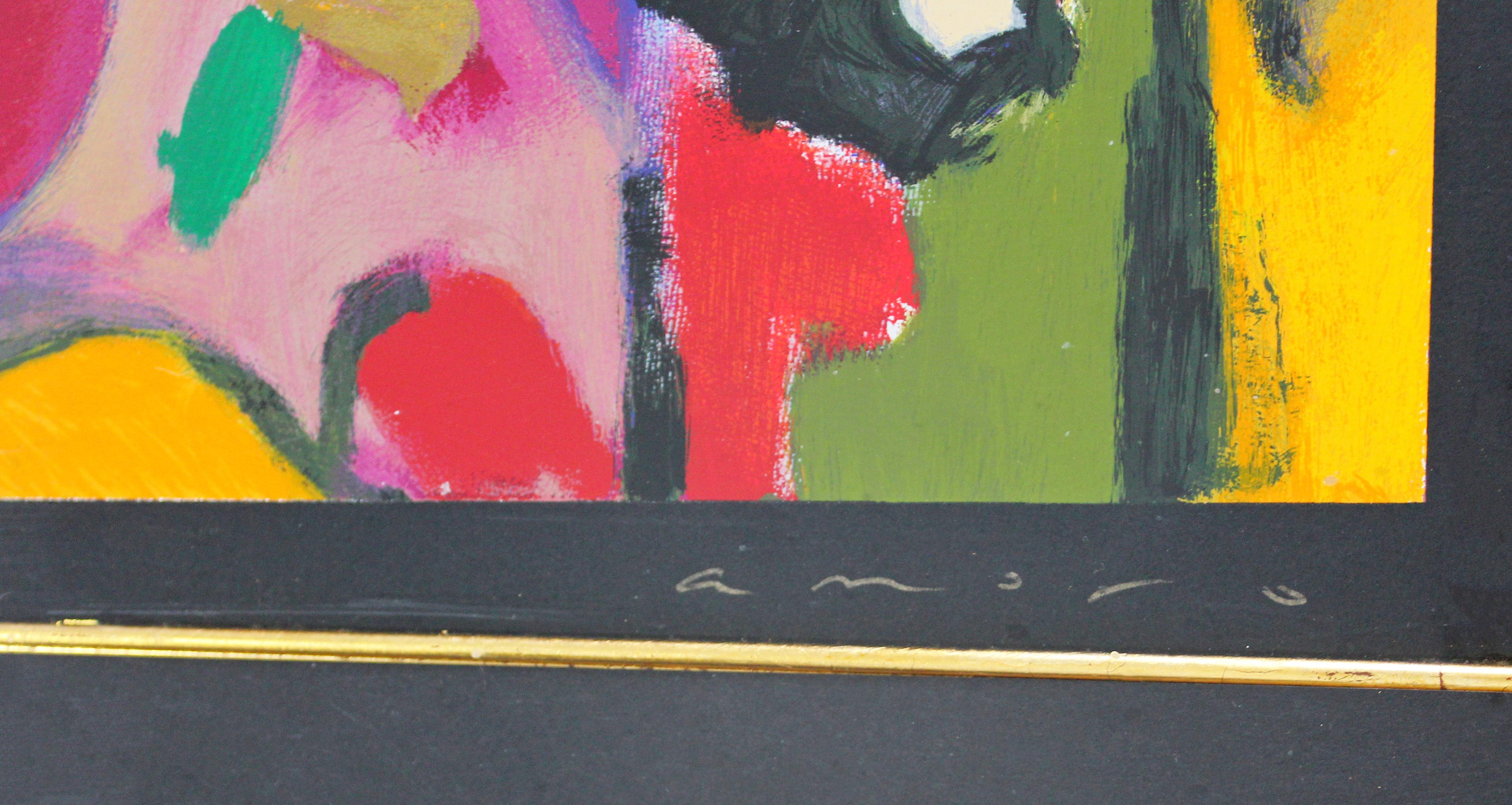 Contemporary Framed Still Life Serigraph Signed by Manel Anoro 74/75, 1990s 1