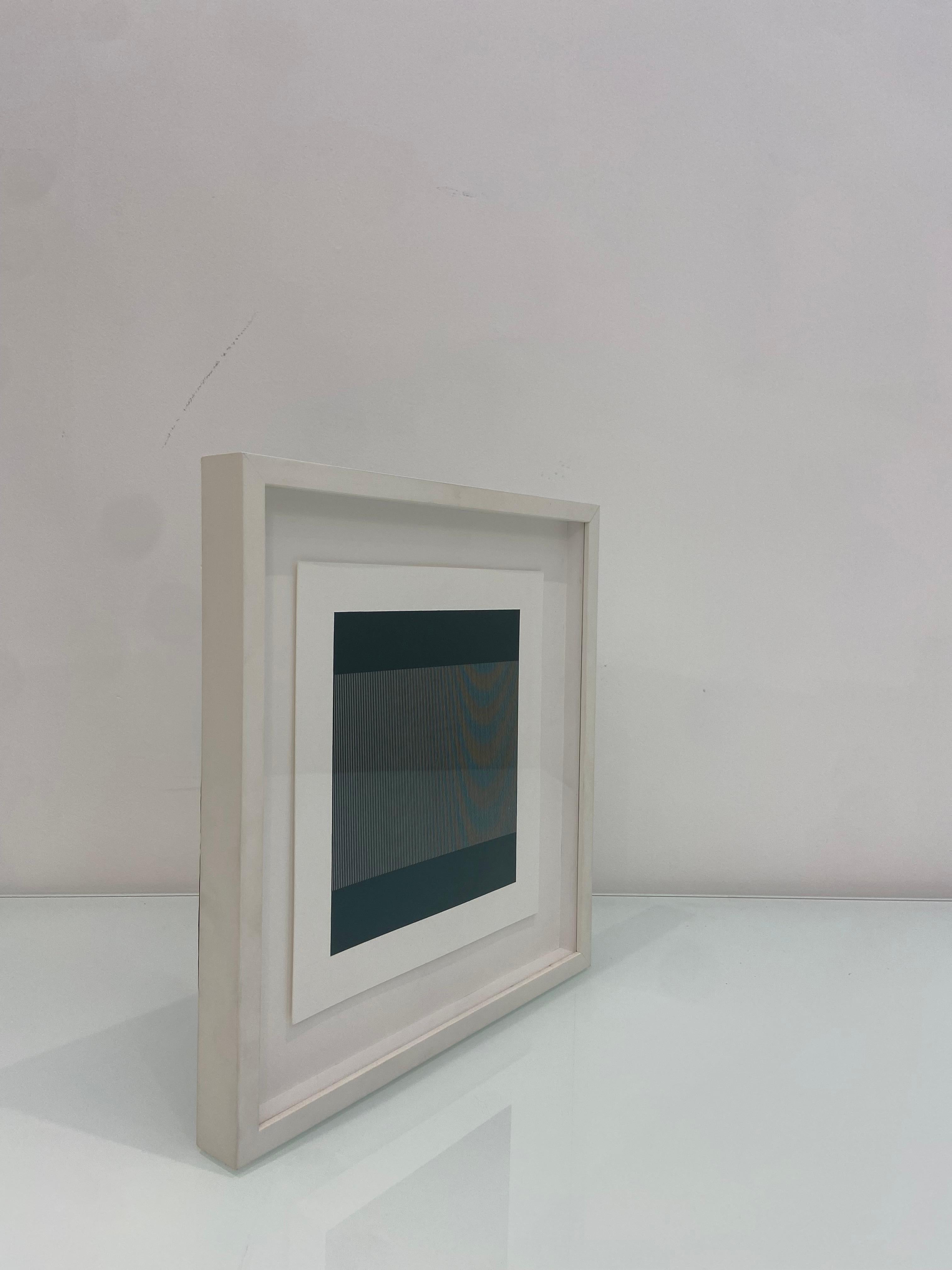 Mid-Century Modern Contemporary Framed Thread Artwork By Hadi Tabatabai For Sale