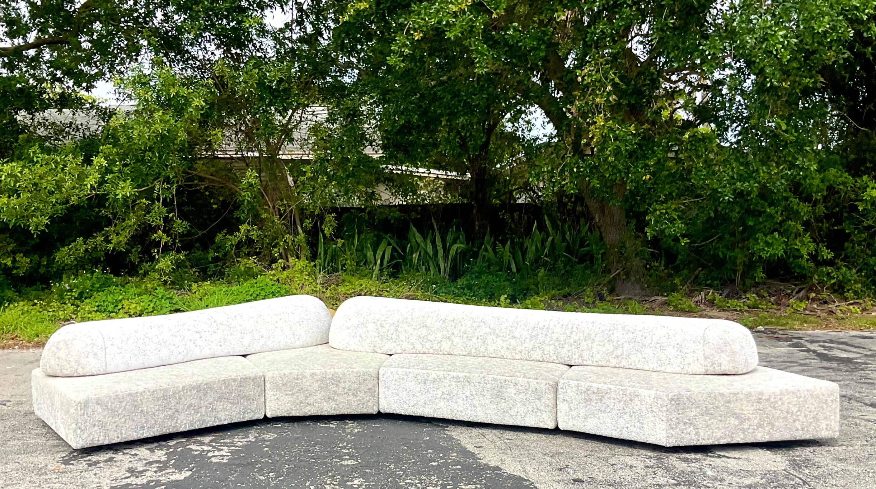 Contemporary Francesco Binfaré for Edra “On the Rocks” Sofa In Good Condition For Sale In west palm beach, FL