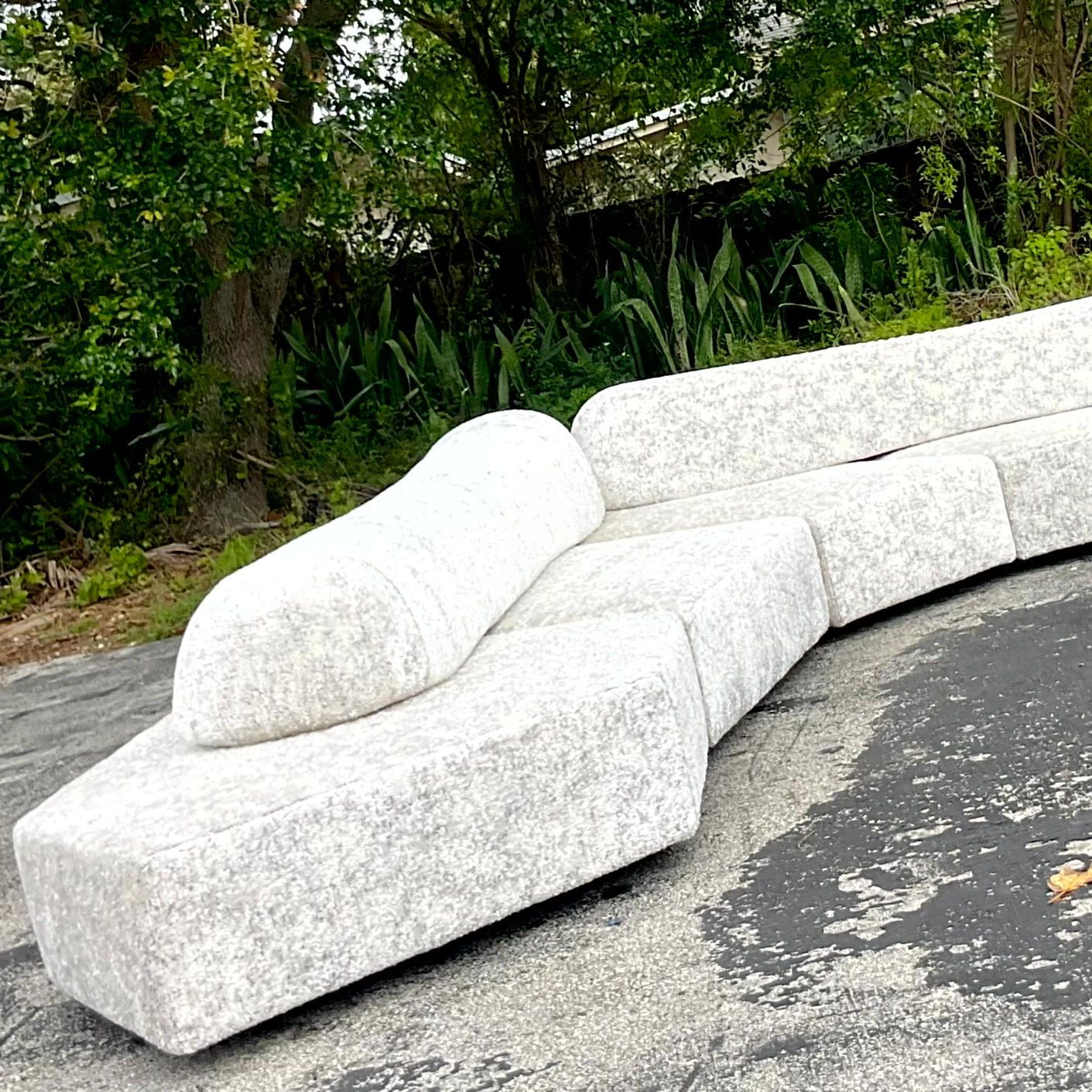 Contemporary Francesco Binfaré for Edra “On the Rocks” Sofa In Good Condition For Sale In west palm beach, FL